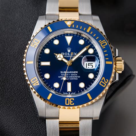 blue and gold rolex submariner|2023 rolex two tone submariner.